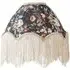 Peony Scalloped Floral Fabric Lamp Shade with Tassels - Multi