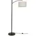 Preto Curved LED Floor Lamp - Black, Boucle