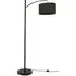 Preto Curved LED Floor Lamp - Black, Boucle