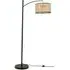 Preto Curved LED Floor Lamp - Black, Cane