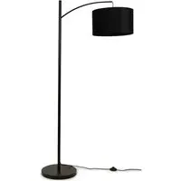 Preto Curved LED Floor Lamp - Black, Velvet