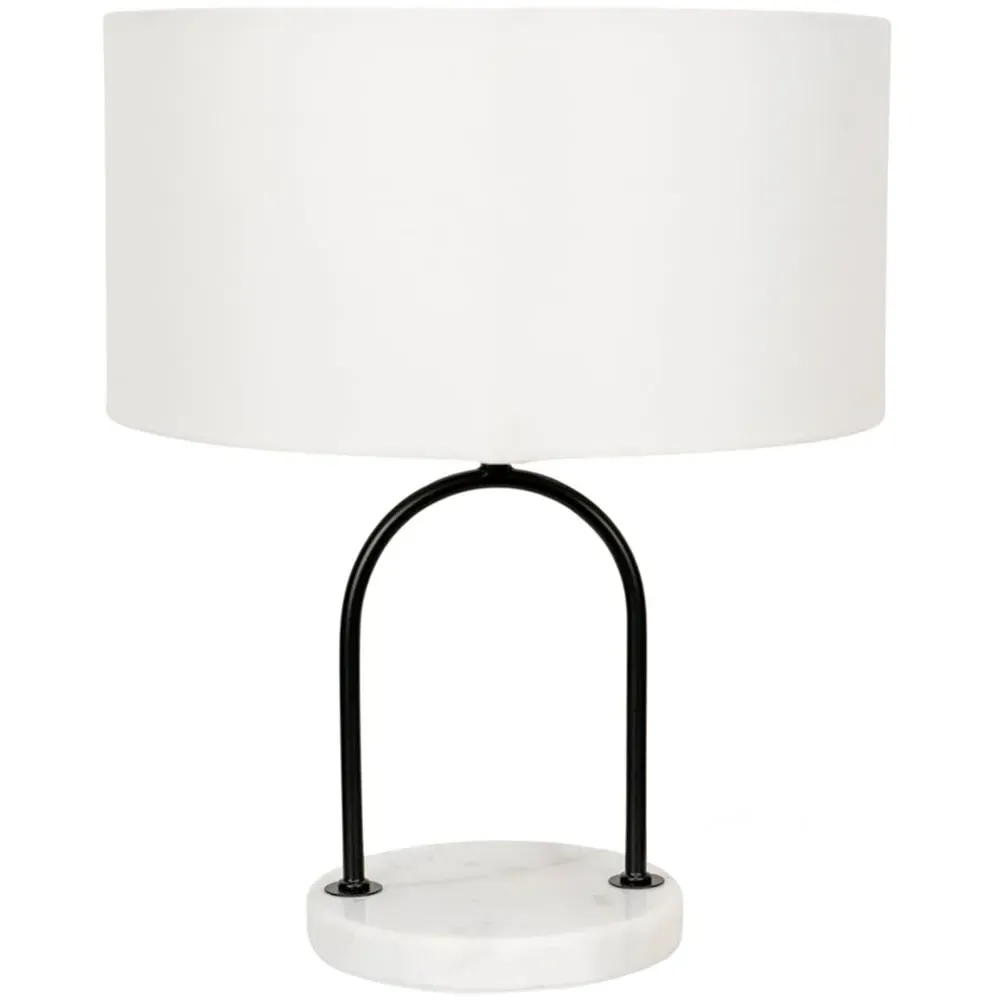 Rachel Arch Table Lamp - Black, Marble image