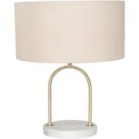 Rachel Arch Table Lamp - Brown, Marble