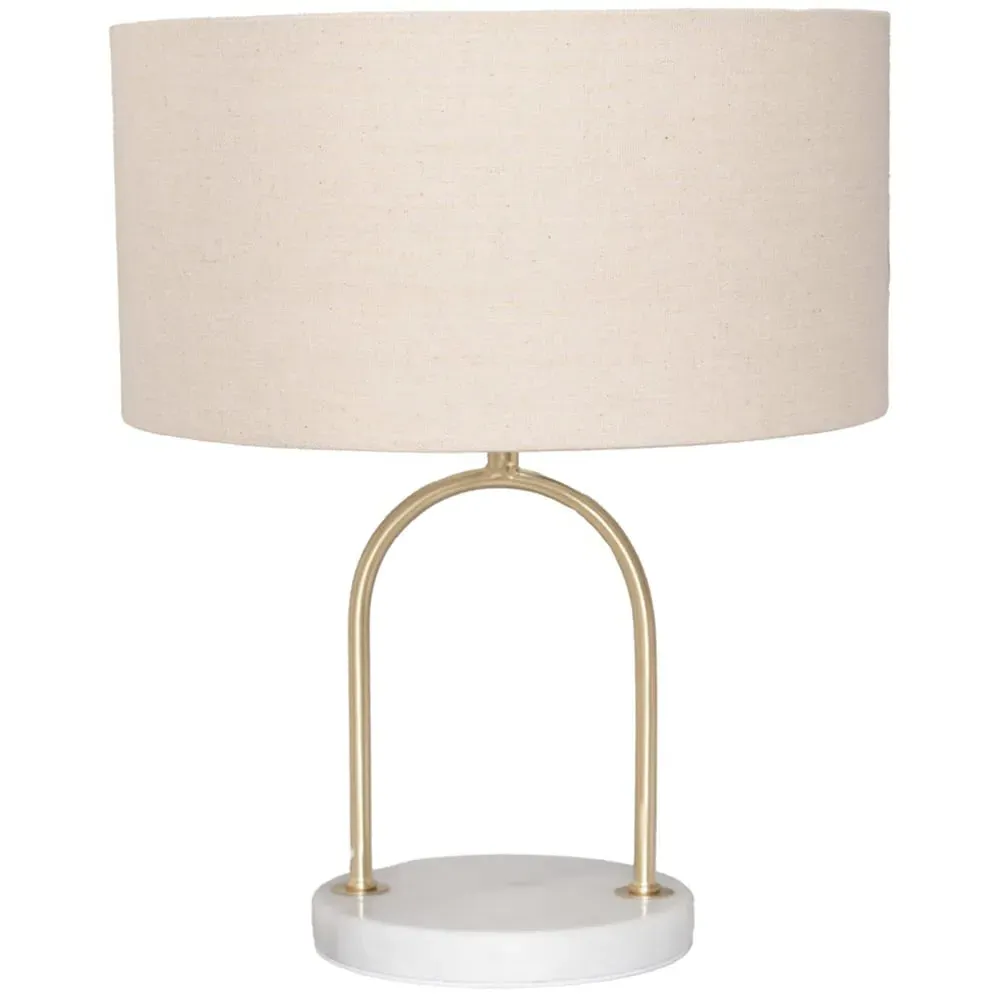 Rachel Arch Table Lamp - Brown, Marble