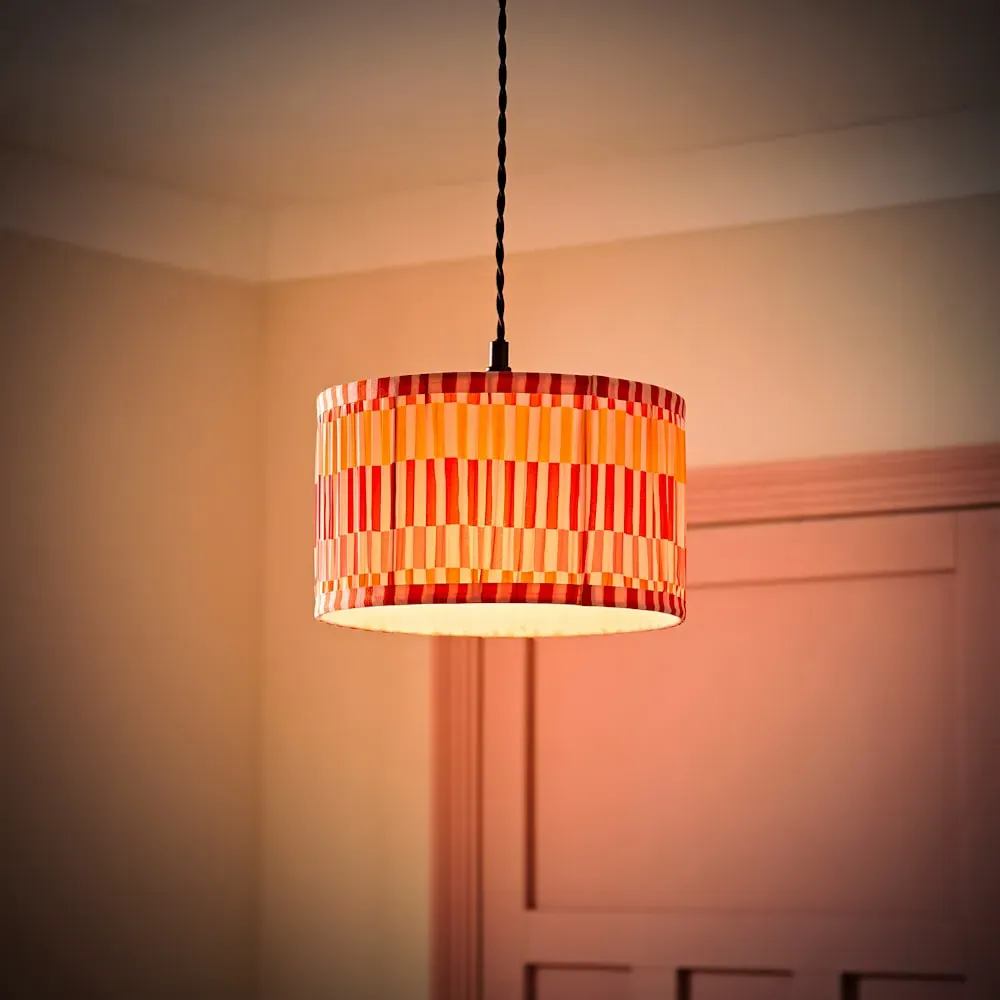 Rae Small Drum Lamp Shade - Multicolour Stripe
