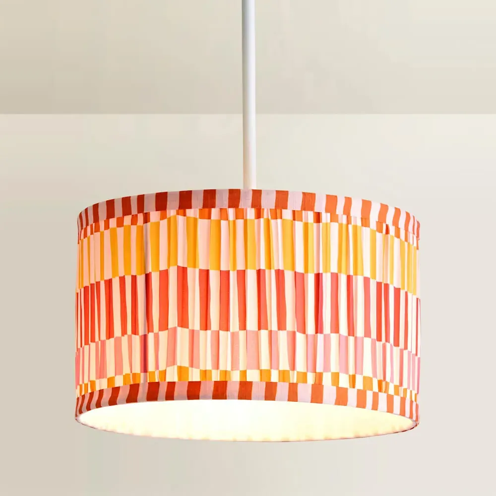 Rae Small Drum Lamp Shade - Multicolour Stripe