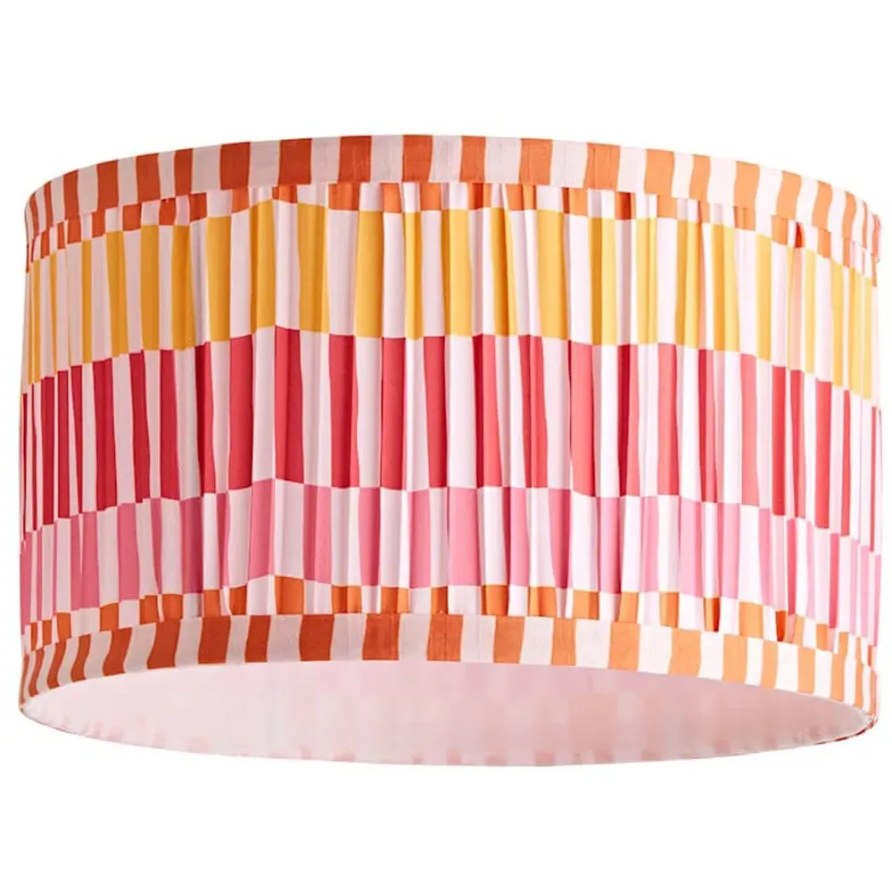 Rae Small Drum Lamp Shade - Multicolour Stripe image