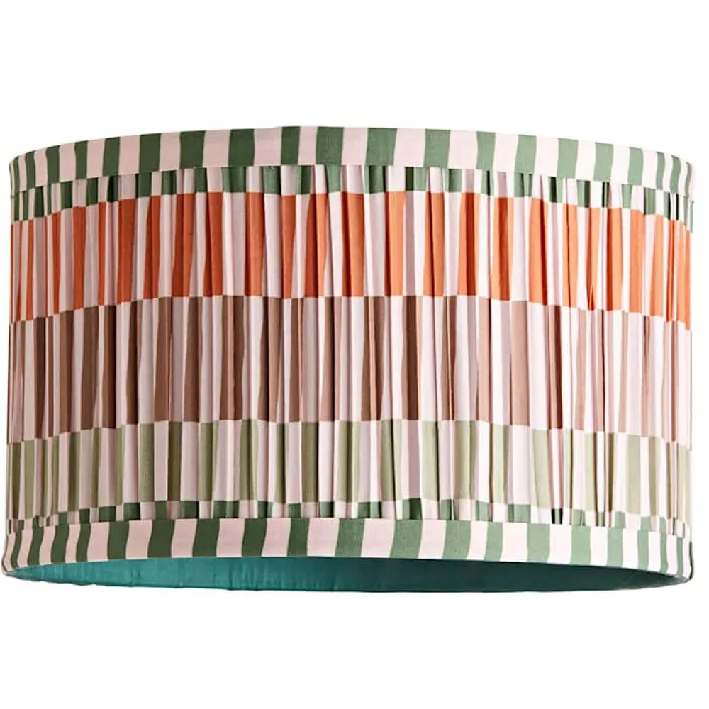 Rae Small Drum Lamp Shade - Natural Stripe, Cream