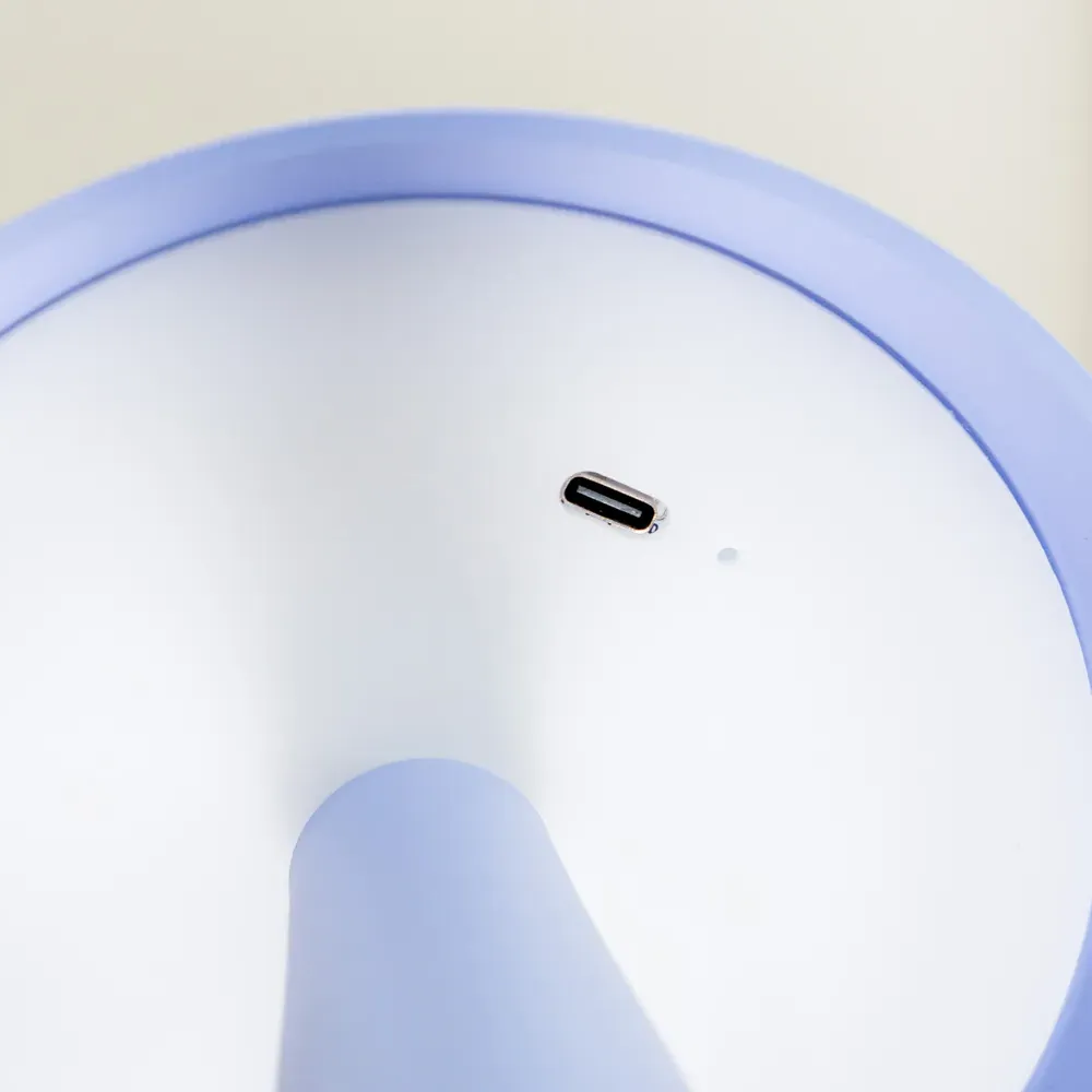 Raquel Tapered Shade Table Lamp with Integrated LED - Purple