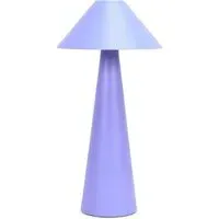 Raquel Tapered Shade Table Lamp with Integrated LED - Purple