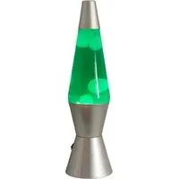 Razzo Lava LED Table Lamp - White Green, Silver Base