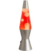 Razzo Lava LED Table Lamp - White Pink, Silver Base