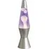 Razzo Lava LED Table Lamp - White Purple, Silver Base