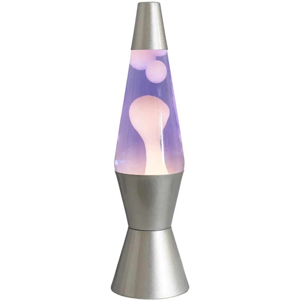 Razzo Lava LED Table Lamp - White Purple, Silver Base image