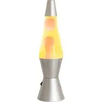 Razzo Lava LED Table Lamp - Yellow Red, Silver Base