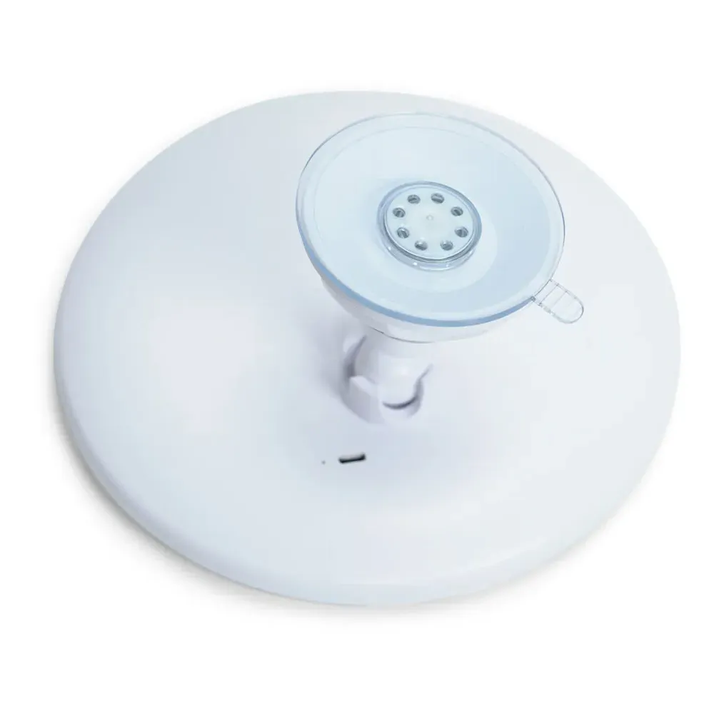 Rechargeable LED Suction Mirror with 5x Magnification - White