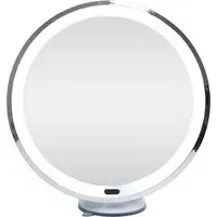 Rechargeable LED Suction Mirror with 5x Magnification - White