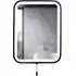 Rectangle Battery Operated Mirror with Pull Switch - Black