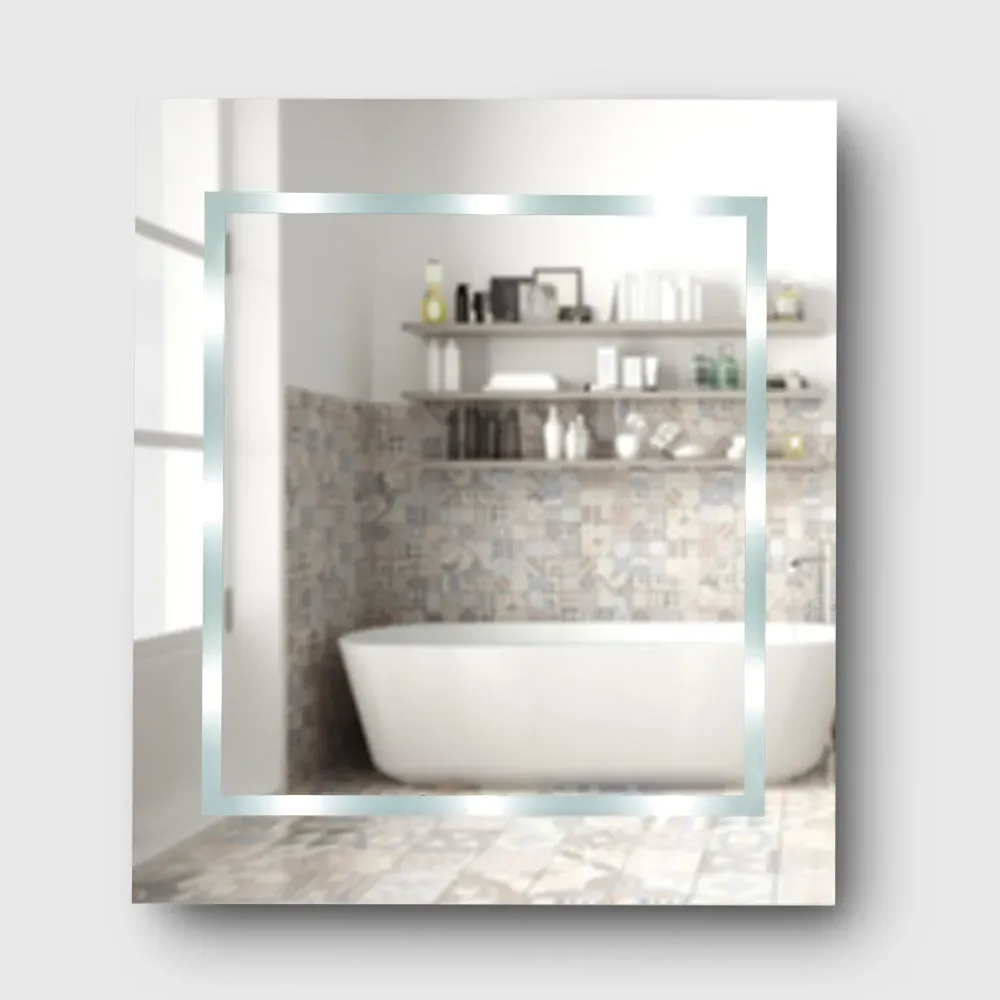 Rectangular LED Bathroom Mirror - White