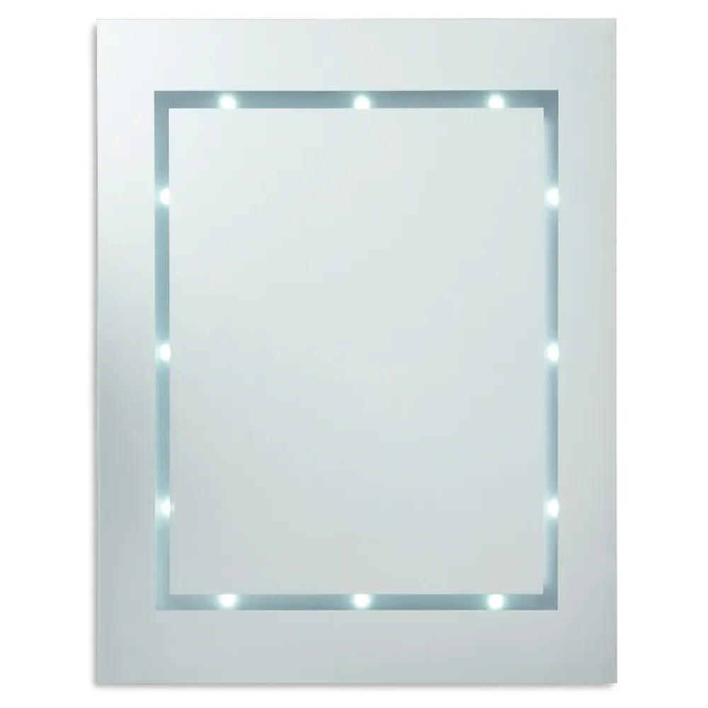 Rectangular LED Bathroom Mirror - White