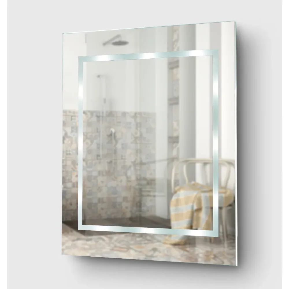 Rectangular LED Bathroom Mirror - White