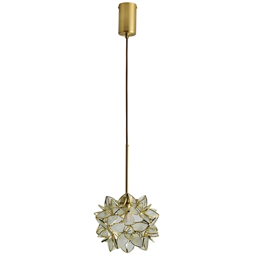Reine Clear Glass Shade Ceiling Pendant Light - Gold