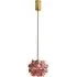 Reine Pink Glass Shade Ceiling Pendant Light - Gold