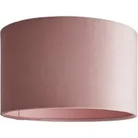 Reni 25cm Drum Ceiling Lamp Shade - Blush, Velvet
