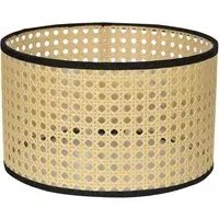Reni 25cm Drum Ceiling Lamp Shade - Cream, Cane