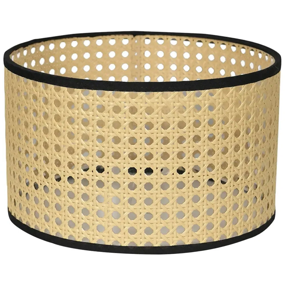 Reni 25cm Drum Ceiling Lamp Shade - Cream, Cane