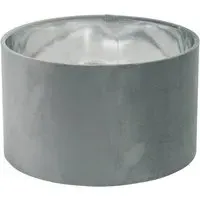 Reni 25cm Drum Ceiling Lamp Shade - Grey, Velvet