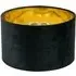 Reni 25cm Drum Ceiling Lamp Shade with Gold Inner - Black, Velvet