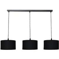 Reni 3 Drop Bar Ceiling Light - Black