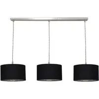 Reni 3 Drop Bar Ceiling Light - Black, Chrome
