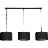 Reni 3 Drop Bar Ceiling Light - Black, Chrome