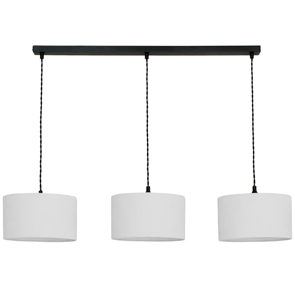 Reni 3 Drop Bar Ceiling Light - Black, Grey