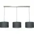 Reni 3 Drop Bar Ceiling Light - Charcoal, Chrome