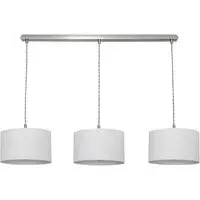Reni 3 Drop Bar Ceiling Light - Grey, Chrome