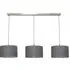 Reni 3 Drop Bar Ceiling Light - Grey, Chrome