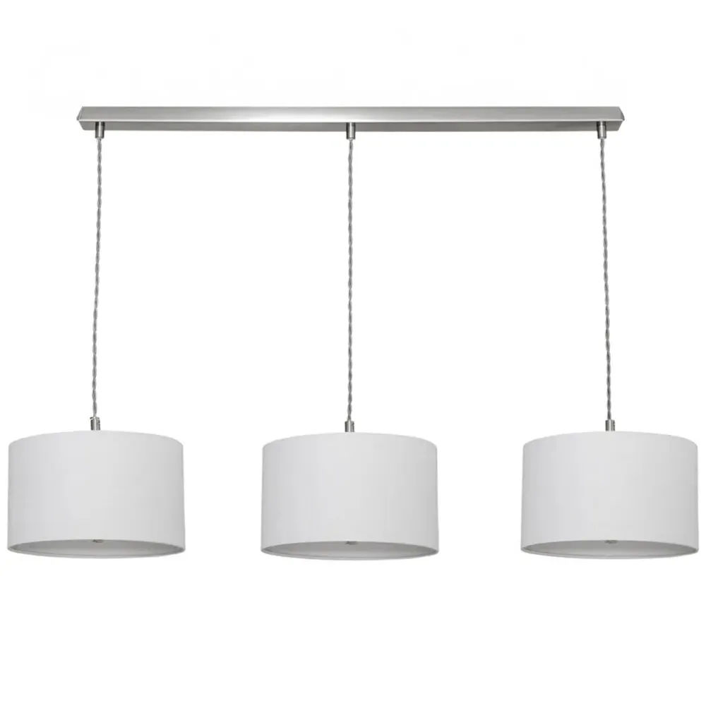 Reni 3 Drop Bar Ceiling Light - Grey, Chrome