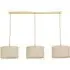 Reni 3 Drop Bar Ceiling Light - Natural, Gold
