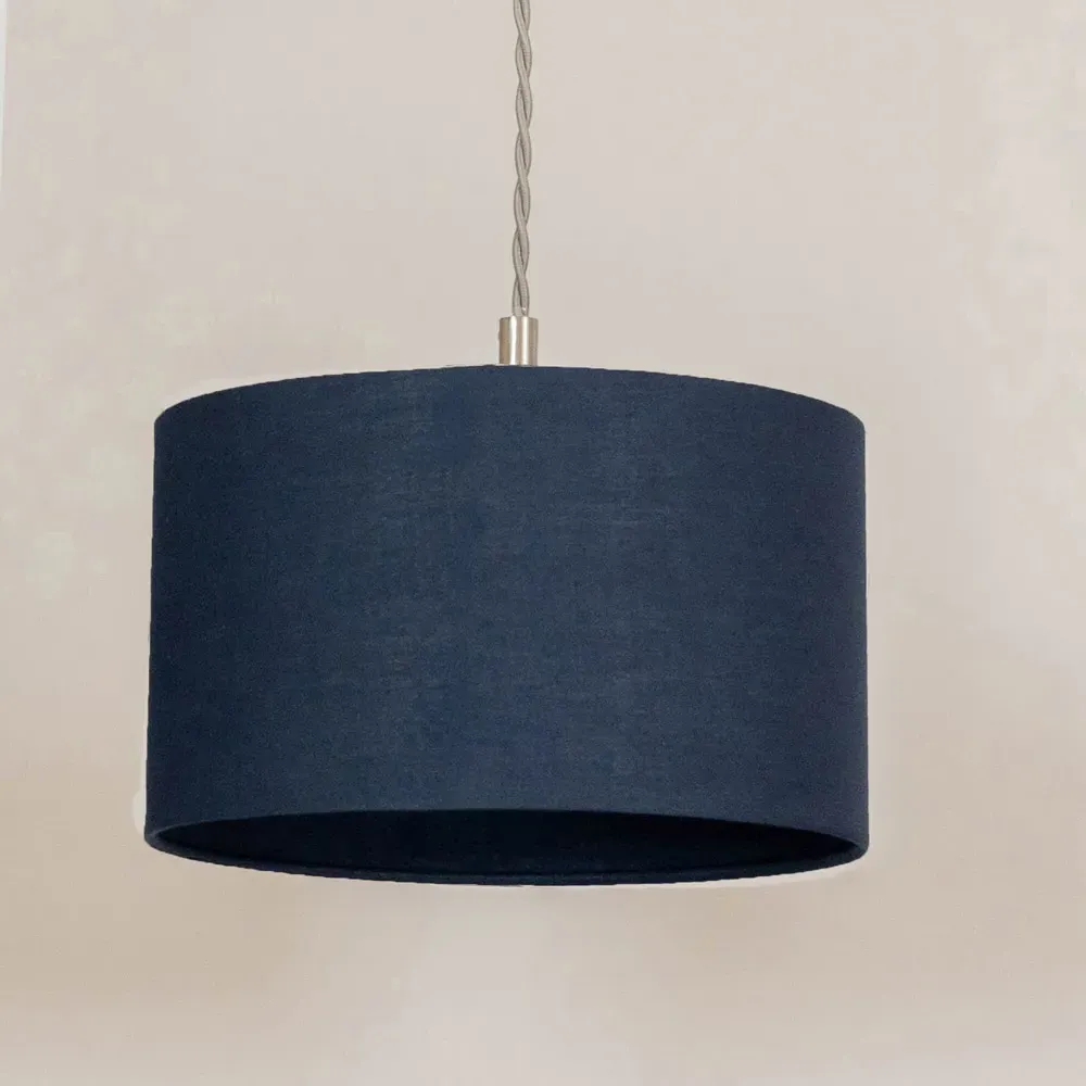 Reni 3 Drop Bar Ceiling Light - Navy, Chrome