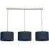 Reni 3 Drop Bar Ceiling Light - Navy, Chrome