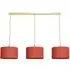 Reni 3 Drop Bar Ceiling Light - Rust, Gold