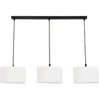 Reni 3 Drop Bar Ceiling Light - White, Black