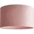Reni 35cm Drum Ceiling Lamp Shade - Blush, Velvet