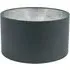 Reni 35cm Drum Ceiling Lamp Shade - Charcoal, Fabric