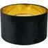 Reni 35cm Drum Ceiling Lamp Shade with Gold Inner - Black, Velvet