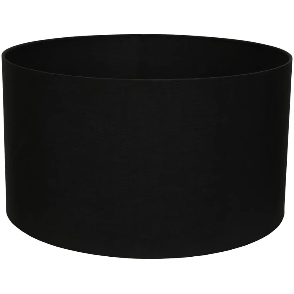 Reni 45cm Drum Ceiling Lamp Shade - Black, Fabric