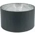 Reni 45cm Drum Ceiling Lamp Shade - Charcoal, Fabric